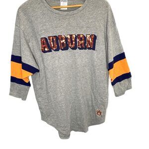 Victorias Secret PINK 5th & Ocean Auburn Tigers College Tshirt Sequin Women S